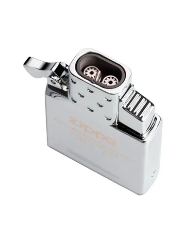             65827 Газовый вставной блок для широкой зажигалки Zippo, двойное пламя, нержавеющая сталь