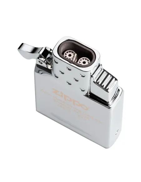             65827 Газовый вставной блок для широкой зажигалки Zippo, двойное пламя, нержавеющая сталь