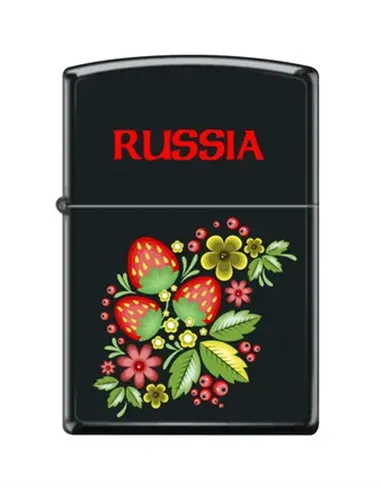             Зажигалка Zippo Z218 RUSSIAN KHOKHLOMA Ягода-Малина