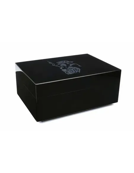 Хьюмидор Gentili Fumatore Argento на 50 сигар, Черный лак