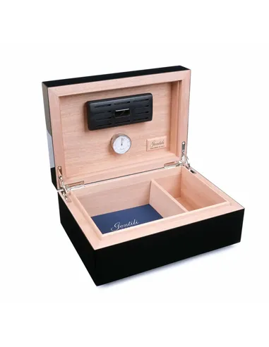 Хьюмидор Gentili Fumatore Argento на 50 сигар, Черный лак