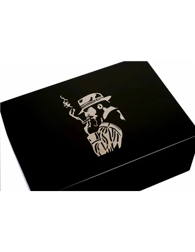 Хьюмидор Gentili Fumatore Argento на 50 сигар, Черный лак