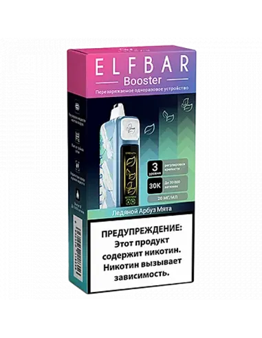 POD система Elf Bar - Booster 30.000 - Ледяной арбуз - Мята - 2% - (1 шт.)