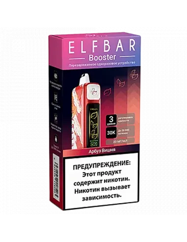 POD система Elf Bar - Booster 30.000 - Арбуз - Вишня - 2% - (1 шт.)