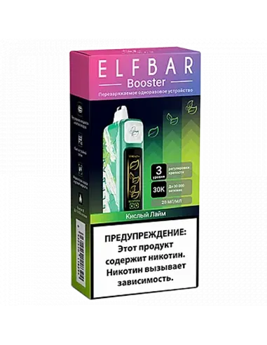 POD система Elf Bar - Booster 30.000 - Кислый лайм - 2% - (1 шт.)