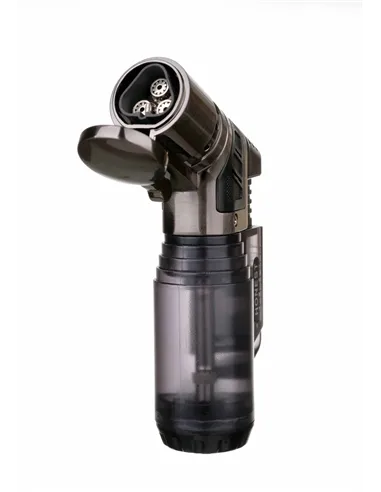 Зажигалка сигарная Honest, тройное пламя, черная