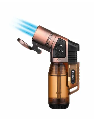 Зажигалка сигарная Honest, тройное пламя, бронза