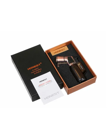 Зажигалка сигарная Honest, тройное пламя, бронза