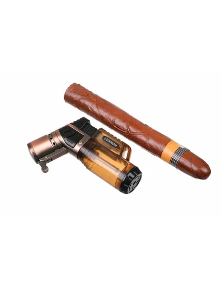 Зажигалка сигарная Honest, тройное пламя, бронза