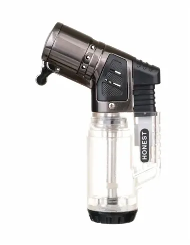 Зажигалка сигарная Honest, тройное пламя, прозрачная