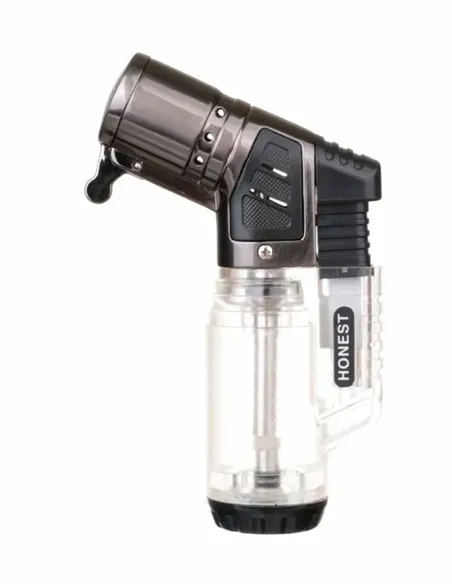 Зажигалка сигарная Honest, тройное пламя, прозрачная