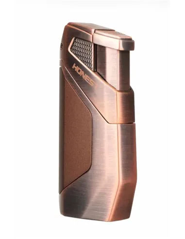 Зажигалка сигарная Honest, двойное пламя, с пробойником, бронза