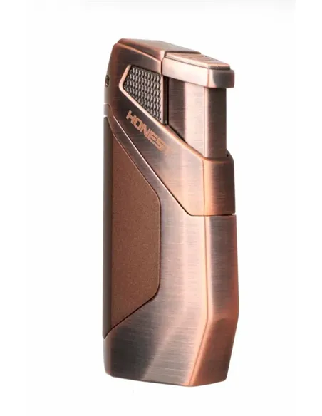 Зажигалка сигарная Honest, двойное пламя, с пробойником, бронза