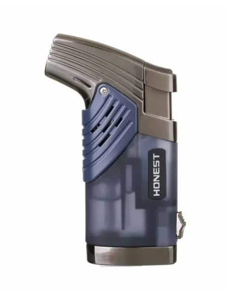 Зажигалка сигарная Honest, двойное пламя, с пробойником, черная