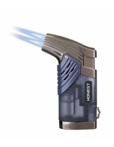 Зажигалка сигарная Honest, двойное пламя, с пробойником, черная