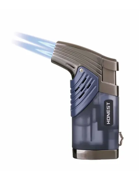 Зажигалка сигарная Honest, двойное пламя, с пробойником, черная