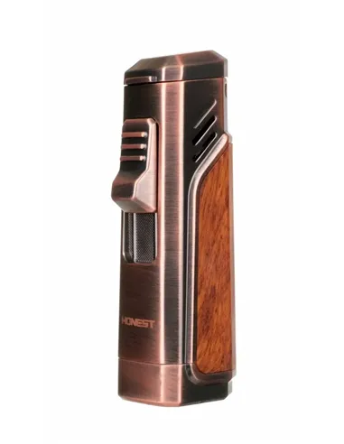 Зажигалка сигарная Honest, тройное пламя, с пробойником, бронза