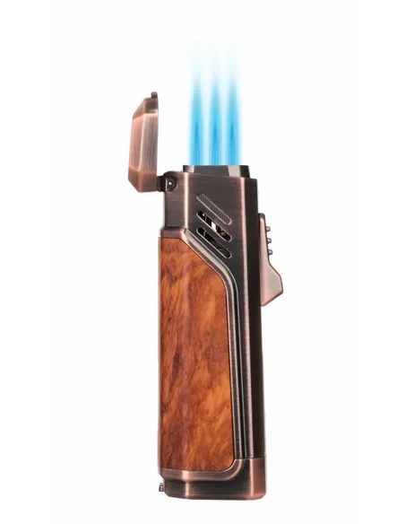 Зажигалка сигарная Honest, тройное пламя, с пробойником, бронза