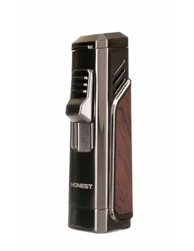 Зажигалка сигарная Honest, тройное пламя, с пробойником, черная