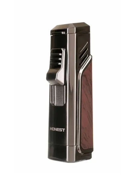Зажигалка сигарная Honest, тройное пламя, с пробойником, черная