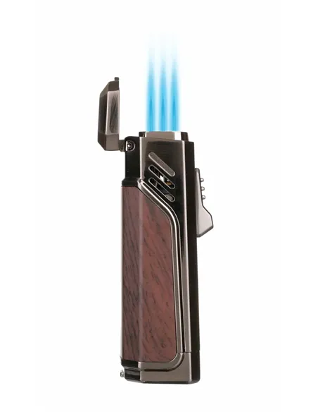 Зажигалка сигарная Honest, тройное пламя, с пробойником, черная