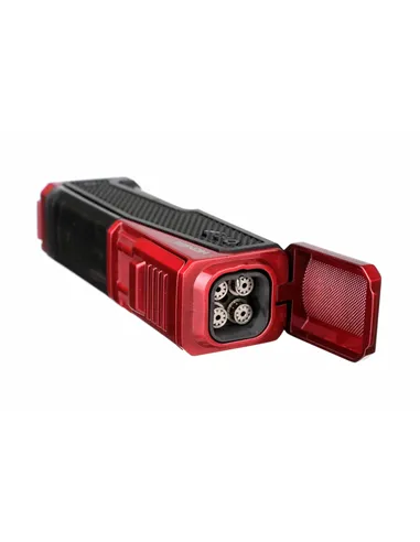 Зажигалка сигарная Honest, четверное пламя, с пробойником и сигарным ложементом, красная