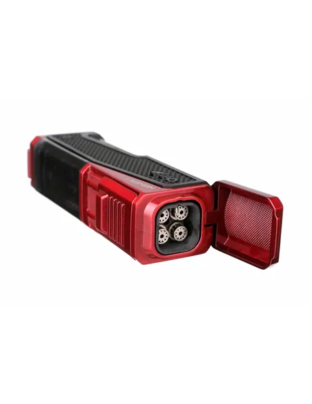 Зажигалка сигарная Honest, четверное пламя, с пробойником и сигарным ложементом, красная