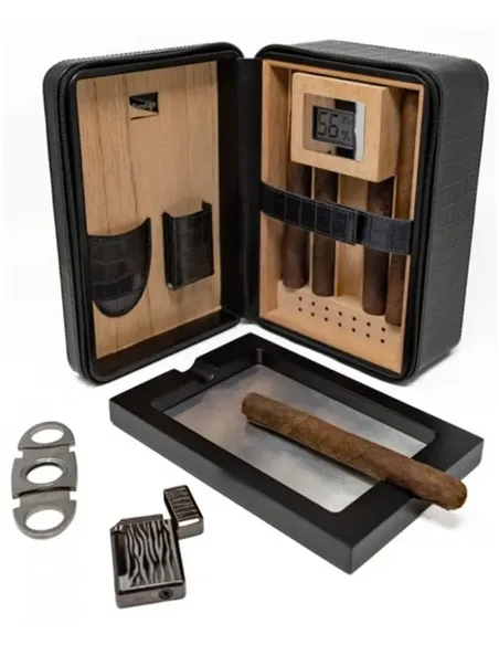 Хьюмидор Aficionado Manhattan Black XL дорожный на 10-20 сигар