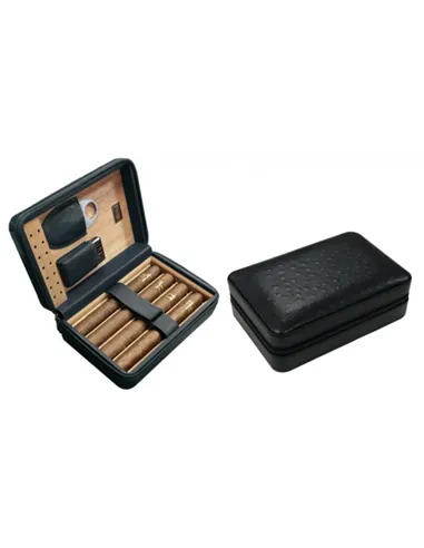 Хьюмидор Aficionado Manhattan Black дорожный на 4-8 сигар