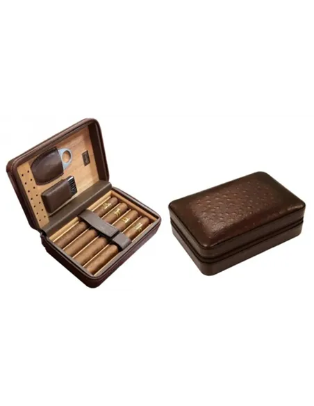 Хьюмидор Aficionado Manhattan Brown дорожный на 4-8 сигар