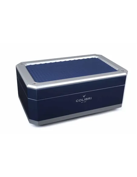 Хьюмидор Colibri Rally на 100 сигар, Алюминий и синий лак-HU360T2