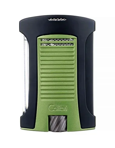 Зажигалка сигарная Colibri Daytona, черно-зеленая-LI770T14