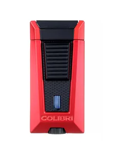 Зажигалка сигарная Colibri Stealth (тройное пламя), красный металлик-LI900T22