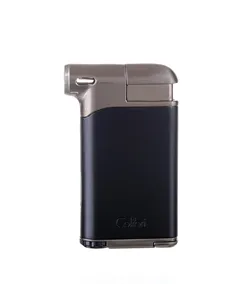 Зажигалка трубочная Colibri Pacific с тампером, черный-оружейная сталь-LI400C7