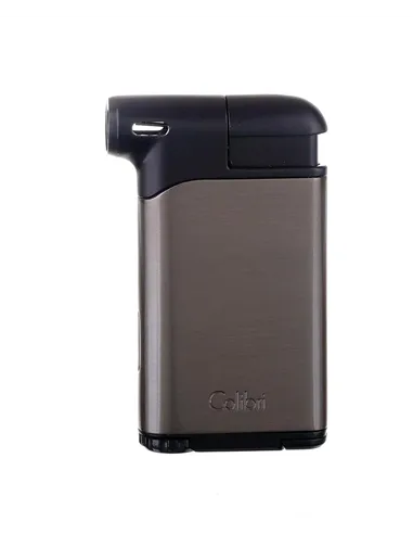 Зажигалка трубочная с тампером Colibri Pacific, оружейная сталь-черный-LI400C8