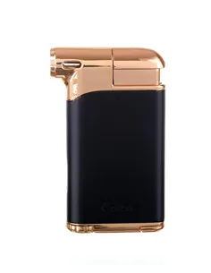 Зажигалка трубочная Colibri Pacific с тампером, черный-красное золото-LI400C9
