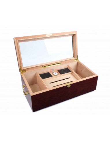 Хьюмидор-витрина Lubinski на 150 сигар, Красное дерево - купить в интернет-магазине Havana Smoke