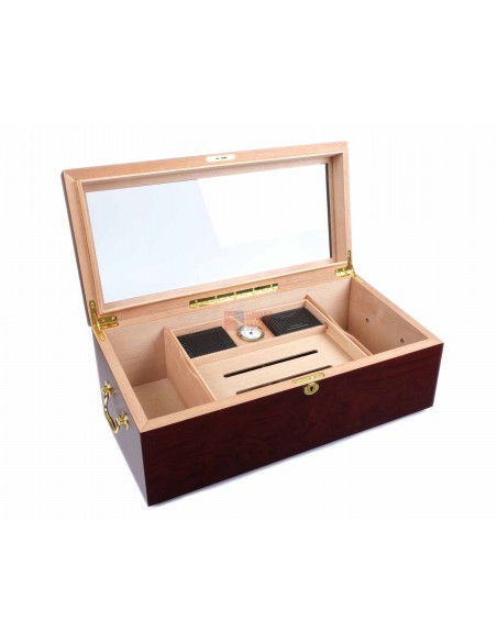 Хьюмидор-витрина Lubinski на 150 сигар, Красное дерево - купить в интернет-магазине Havana Smoke