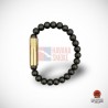 Купить PUNCH BRACELET - Gold Matte Black Onyx