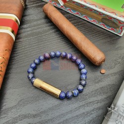 Купить PUNCH BRACELET - Gold Lapis Lazuli