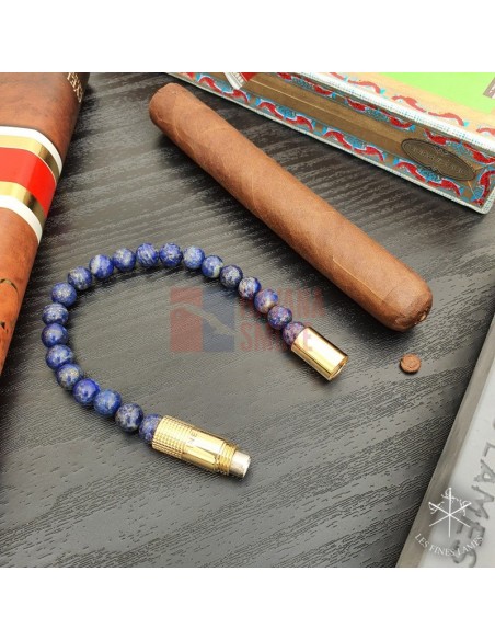 PUNCH BRACELET - Gold Lapis Lazuli - купить в интернет-магазине Havana Smoke