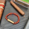 Купить PUNCH BRACELET - Gold Carnelian