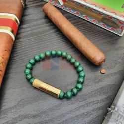 Купить PUNCH BRACELET - Gold Malachite