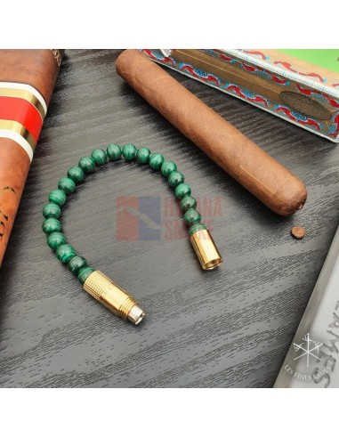 PUNCH BRACELET - Gold Malachite - купить в интернет-магазине Havana Smoke