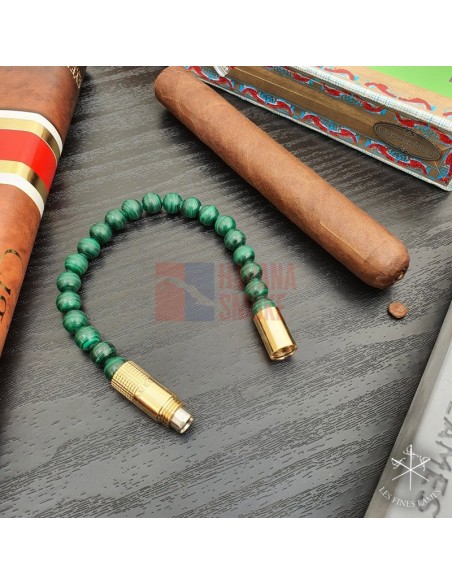 PUNCH BRACELET - Gold Malachite - купить в интернет-магазине Havana Smoke
