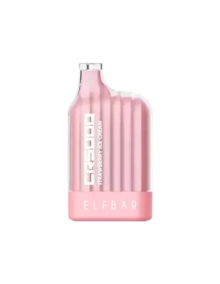 Электронная сигарета ELFBAR CR5000 Клубничное мороженое 