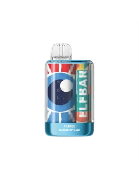Электронная сигарета ELFBAR TE6000 Голубика Лайм 