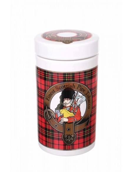 Банка для табака Lubinski Шотландия, керамика, красная - купить в интернет-магазине Havana Smoke