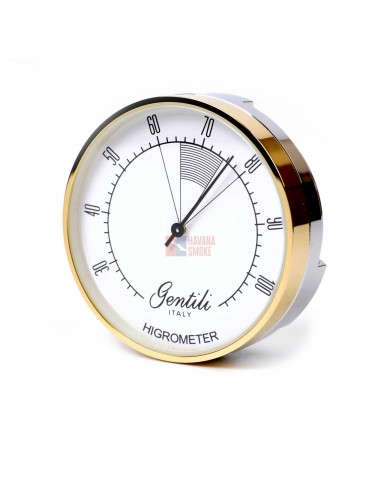 Гигрометр Gentili аналоговый, высокоточный, золото (Италия) - купить в интернет-магазине Havana Smoke