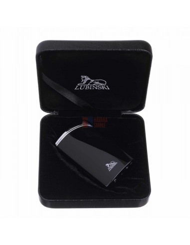 Зажигалка Lubinski Гаэта, плоская, турбо, черный глянец - купить в интернет-магазине Havana Smoke